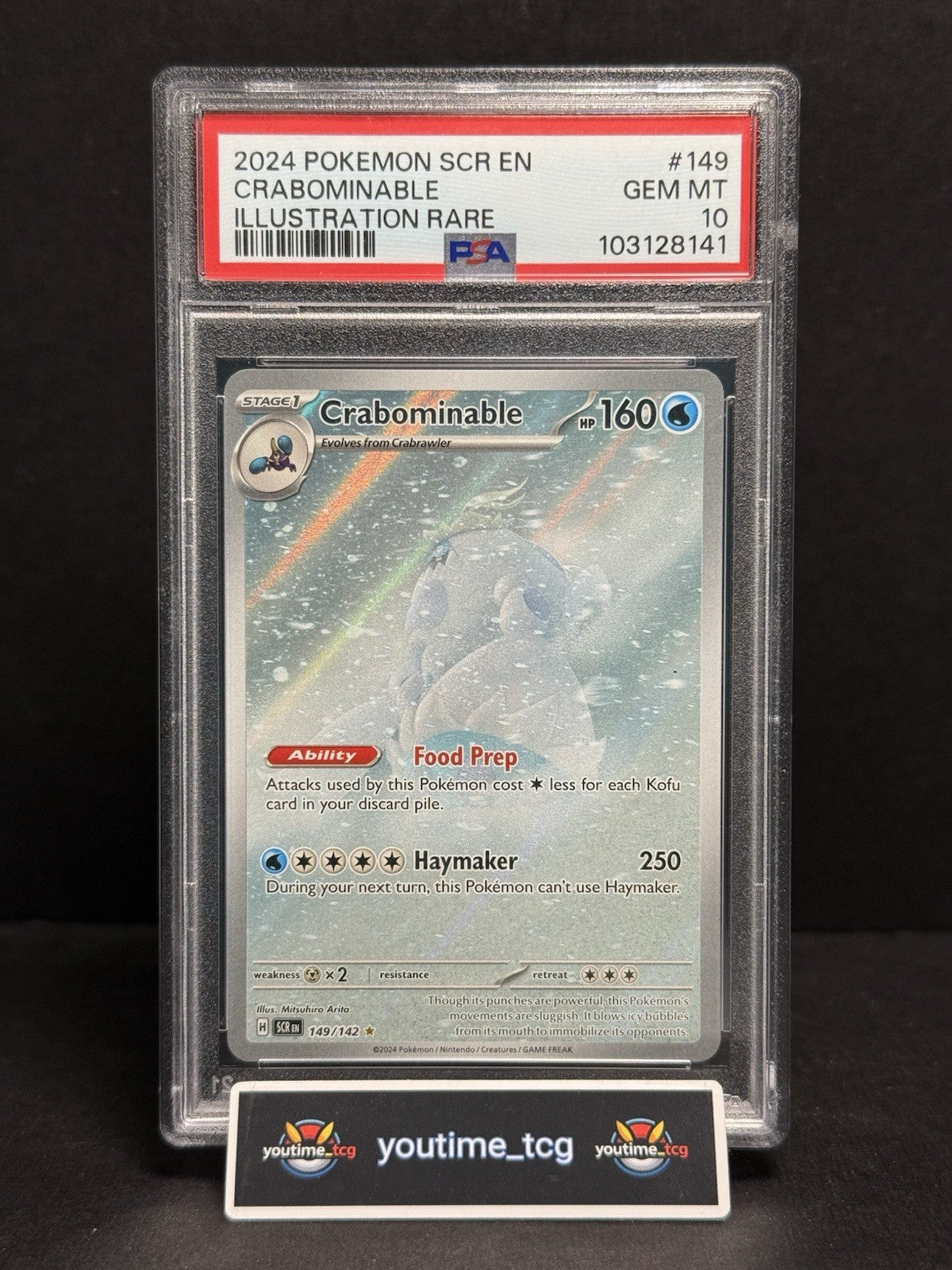 2024 Pokemon Scr En-Stellar Crown Illustration Rare Crabominable #149 PSA 10