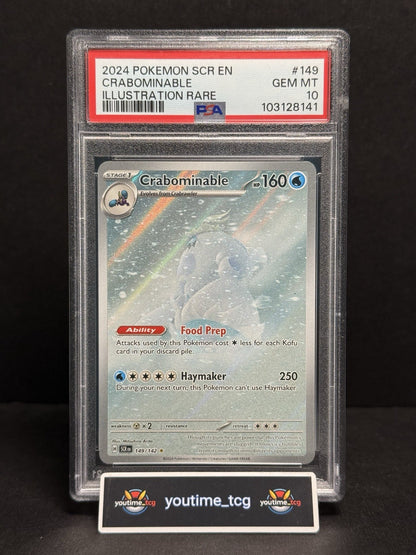 2024 Pokemon Scr En-Stellar Crown Illustration Rare Crabominable #149 PSA 10