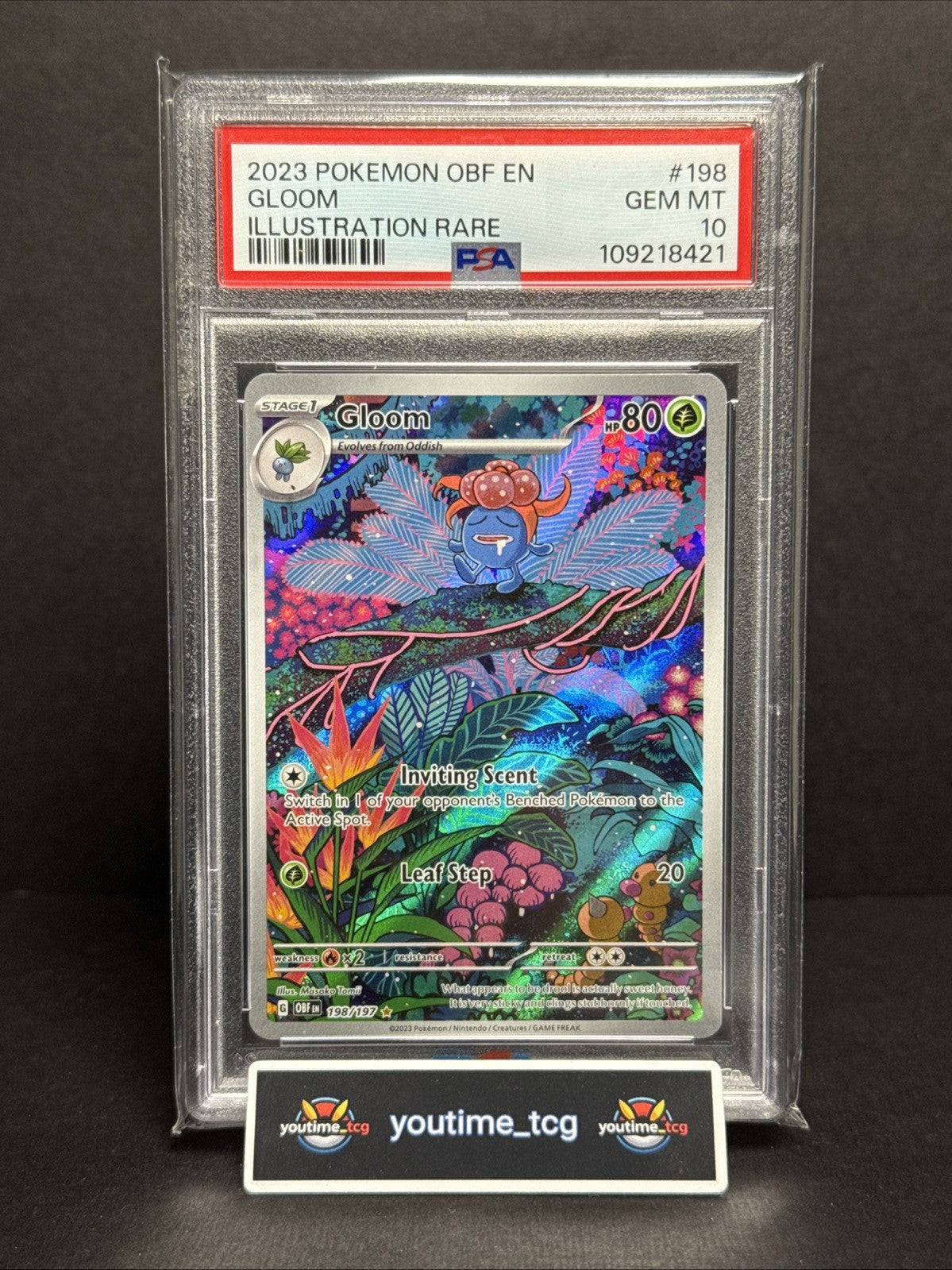 2023 Pokemon Obf En-Obsidian Flames Illustration Rare Gloom #198 PSA 10