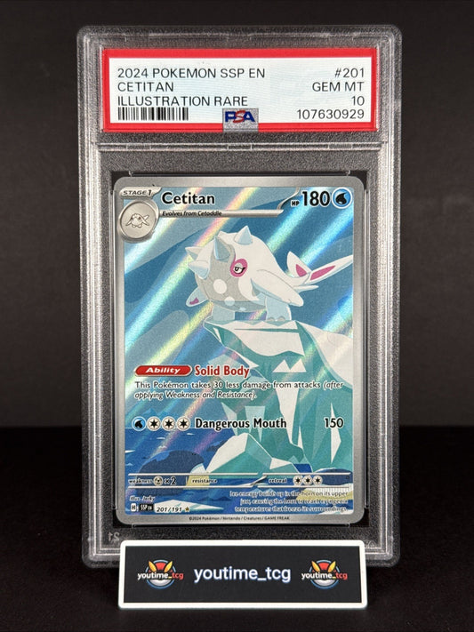 2024 Pokemon Ssp En-Surging Sparks Illustration Rare Cetitan #201 PSA 10