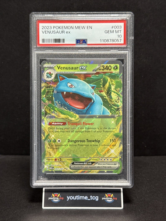2023 Pokemon Mew En-151 Venusaur Ex #003 PSA 10