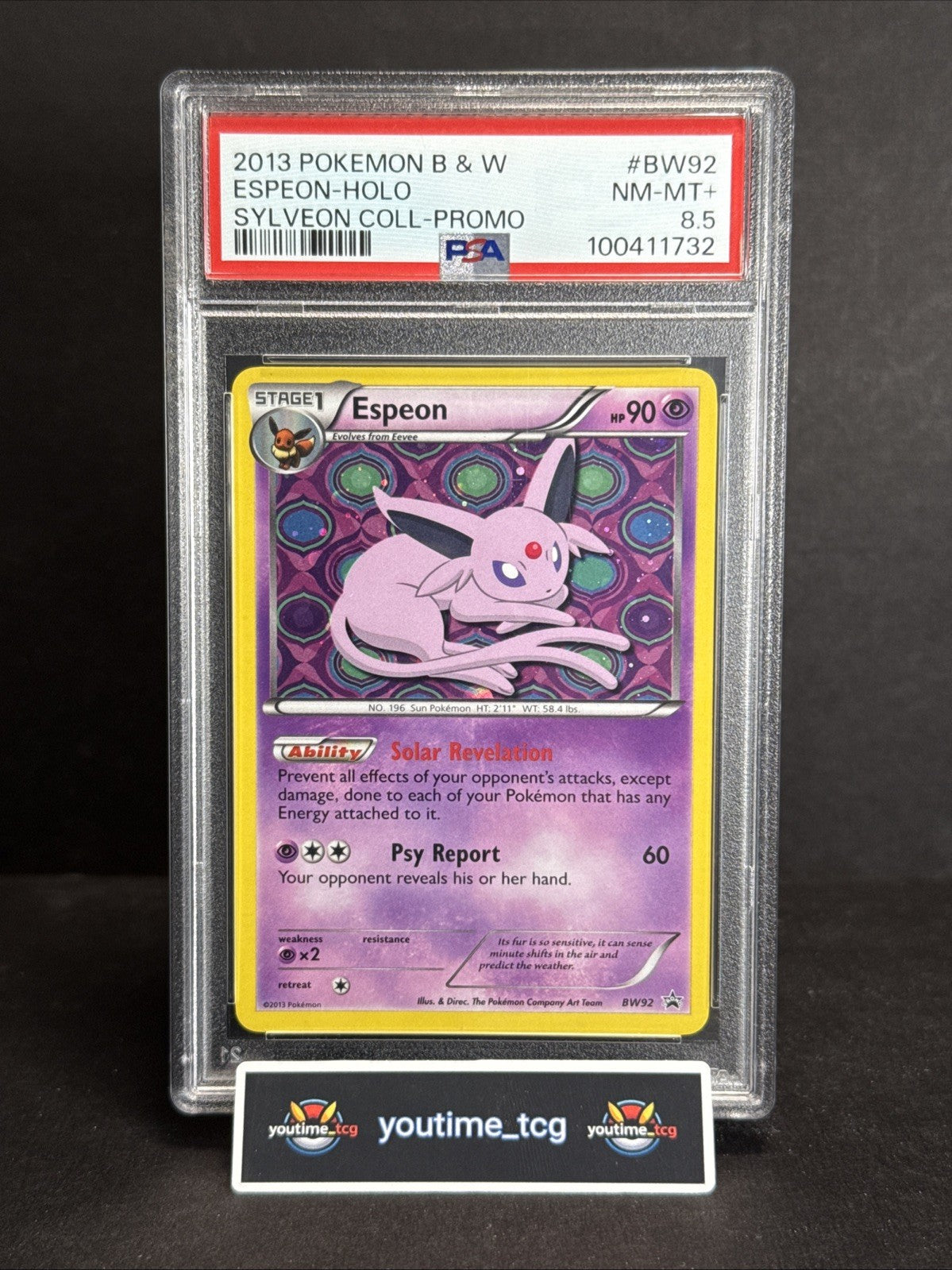 2013 Pokemon Black & White Promo Espeon-Holo #BW92 PSA 8.5 (POP 5)
