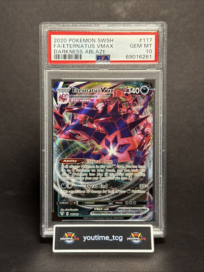 2020 Pokemon Sword & Shield Darkness Ablaze Fa Eternatus Vmax #117 PSA 10