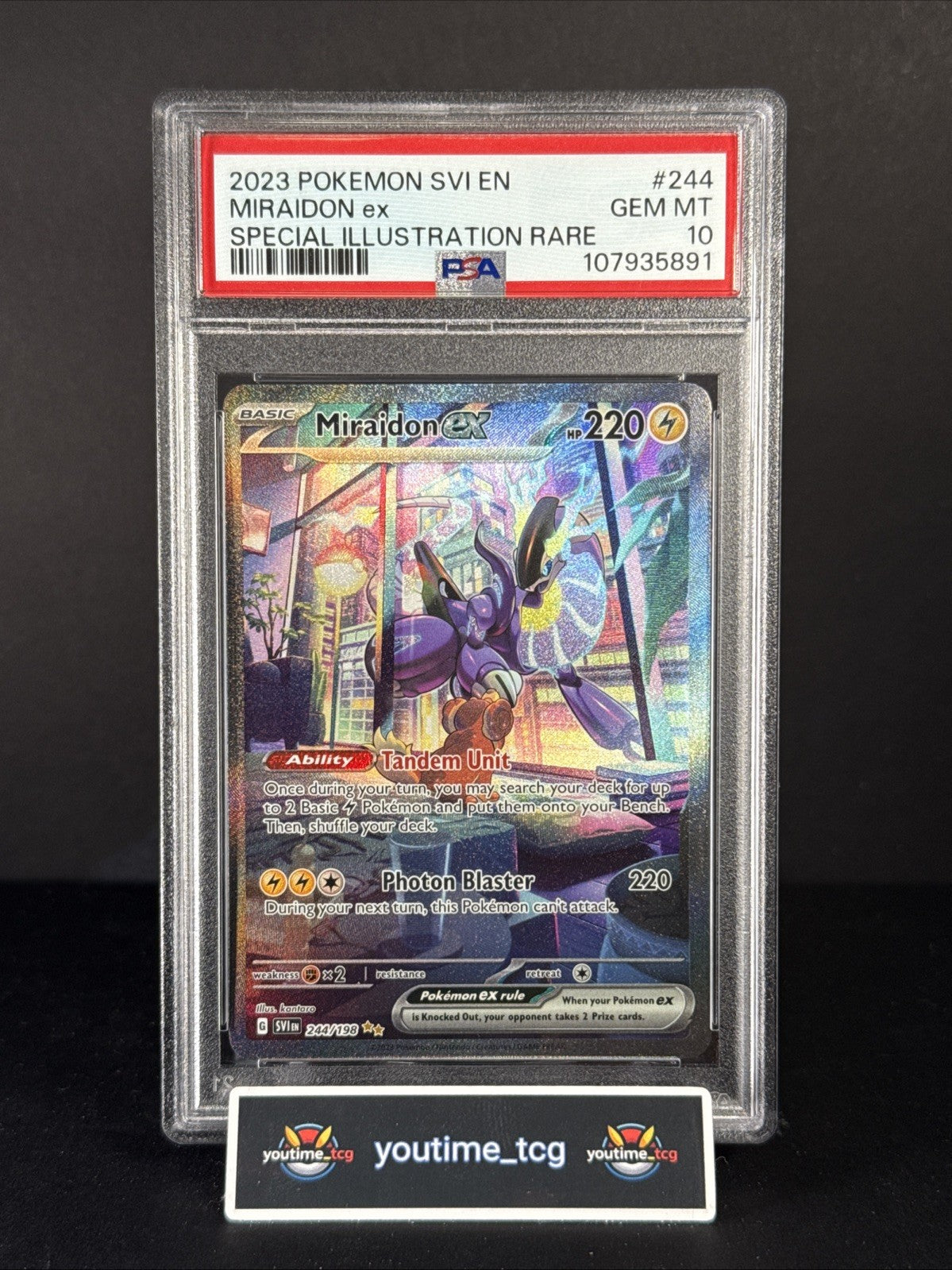 2023 Pokemon Svi En-S&V  Special Illustration Rare Miraidon Ex #244 PSA 10
