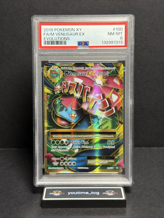 2016 Pokemon Xy Evolutions Fa M Venusaur Ex #100 PSA 8
