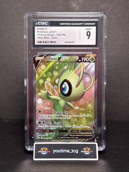 2021 Chilling Reign Ultra Rare Holo Celebi V #160 CGC 9