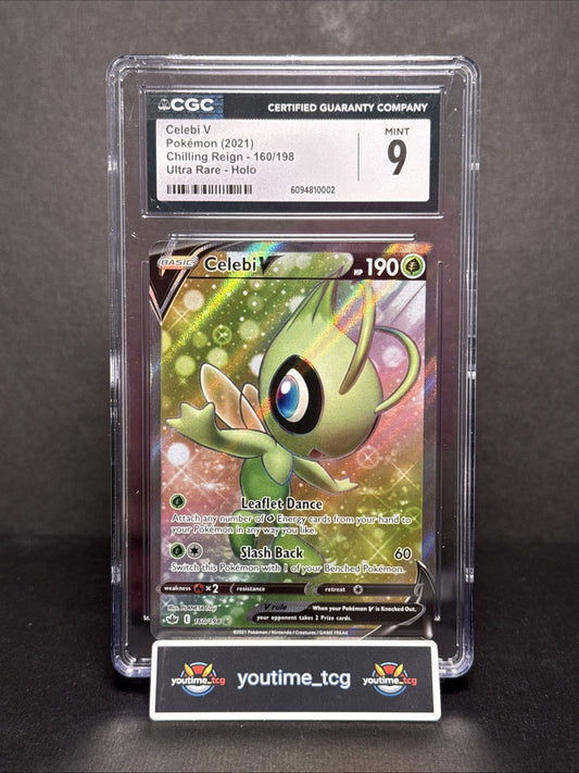 2021 Chilling Reign Ultra Rare Holo Celebi V #160 CGC 9
