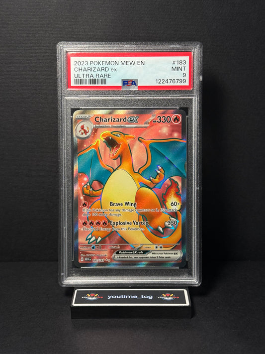 2023 Pokemon Mew En-151 Charizard Ex #183 PSA 9