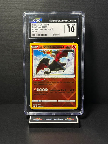2023 Pokemon Crown Zenith Radiant Charizard #020/159 CGC 10