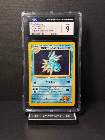 2000 Pokemon Gym Heroes League Prerelease Promo Misty's Seadra #9/132 CGC 9