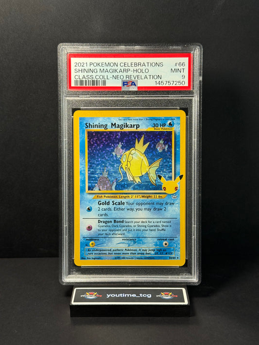 2021 Pokémon Celebrations Classic Collection Holo Shining Magikarp #66 PSA 9
