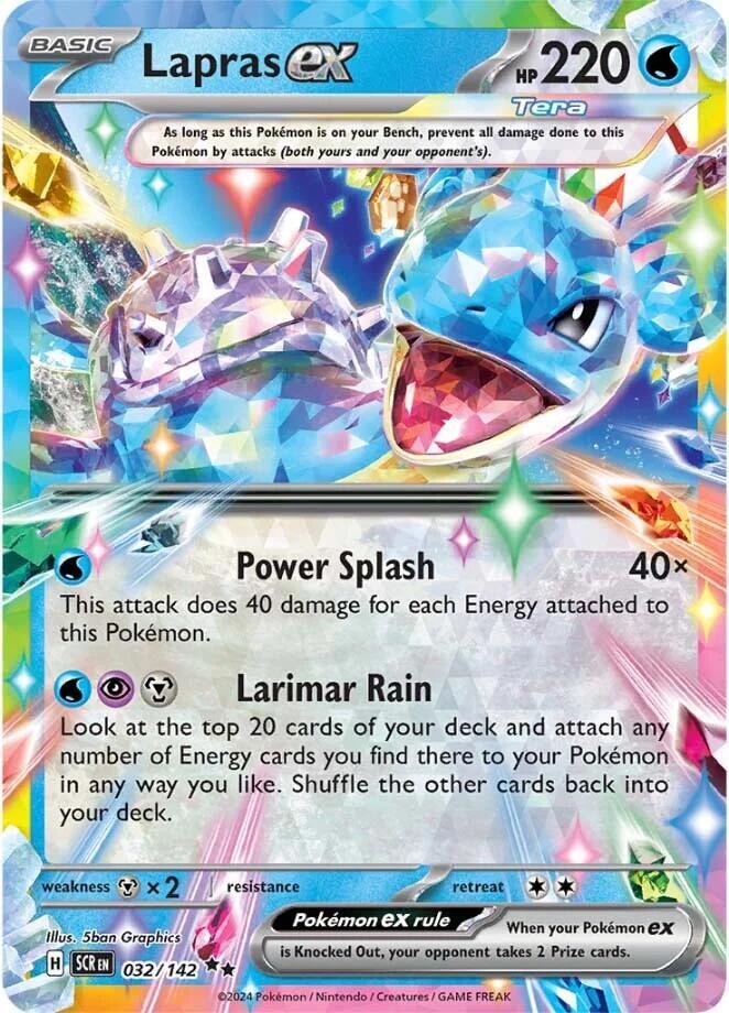 2024 Pokemon Scr En-Stellar Crown Lapras Ex #032 PSA 10