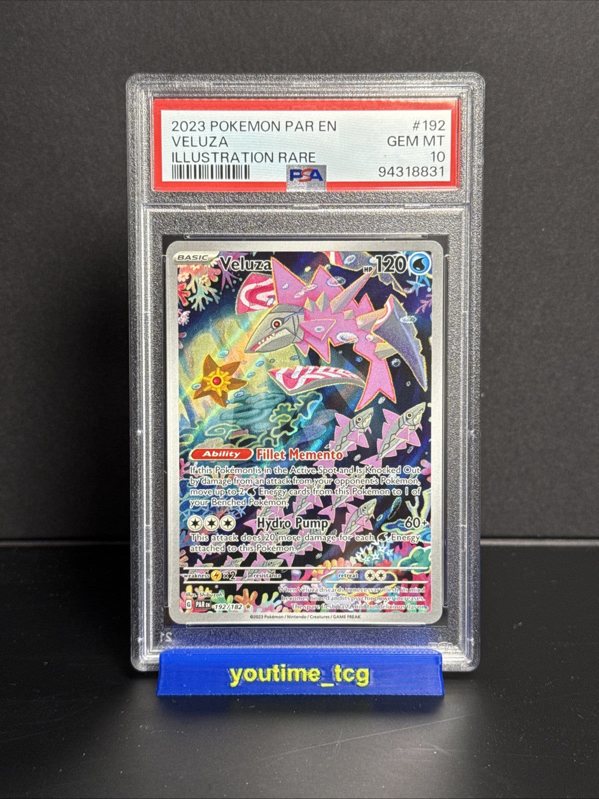2023 Pokemon Par En-Paradox Rift Illustration Rare Veluza #192 PSA 10